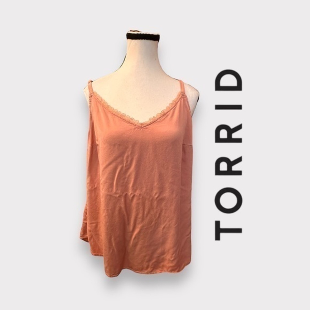 Women’s Torrid 1 Blush Pink Super Soft Lace Trim Cami 1 1X 1XL 14 16